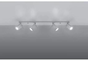 Sollux SL.0331 - Bodové svietidlo RING 4L 4xGU10/10W/230V biela