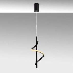Čierne LED závesné svietidlo ø 16 cm Likma – Opviq lights