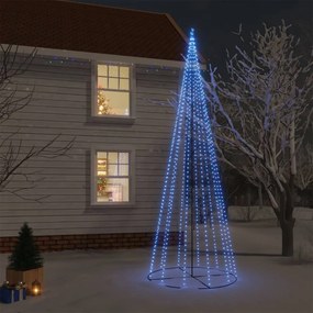Vianočný stromček kužeľ modrých 732 LED svetiel 160x500 cm 343496