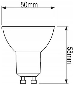 LED žiarovka GU10 10W = 90W 900lm 6500K Cold 120° LUMILED