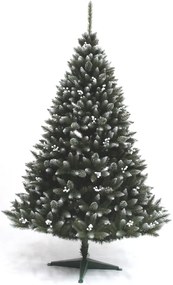 Vianočný stromček Smrek so šiškou a bielou jarabinou 150 cm