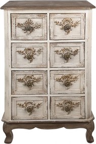 Drevená vintage komoda so šuplíkmi Eugénia - 60*37*100 cm