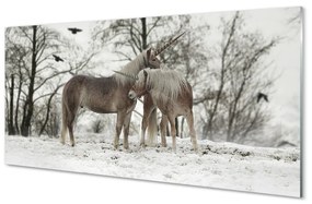 Obraz na akrylátovom skle Zimný lesné jednorožce 140x70 cm