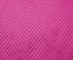 Fialový zametový prehoz na posteľ so vzorom ARROW VELVET Rozmer: 200 x 220 cm