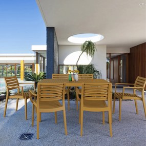 ARTEMIS záhradná stolička s podrúčkami teak