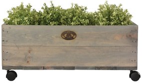 Kvetináč na kolieskach z borovicového dreva Esschert Design, šírka 59 cm