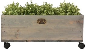 Kvetináč na kolieskach z borovicového dreva Esschert Design, šírka 59 cm