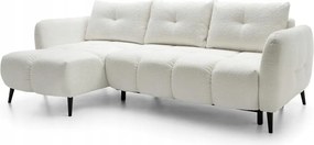 Rohová sedacia súprava Odysea (L) (krémová čierna)