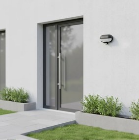 HADEX RIO vonkajšie nástenné svietidlo so senzorom 1xE27/60W/230V/IP44, čierna farba
