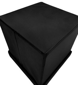 Skládací taburet s úložným prostorem PERFECT 30x30 cm černý