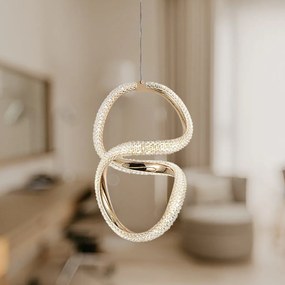 Toolight Toolight, LED závesné svietidlo 24W, 4000K, G077-3CPR, zlatá, OSW-08667