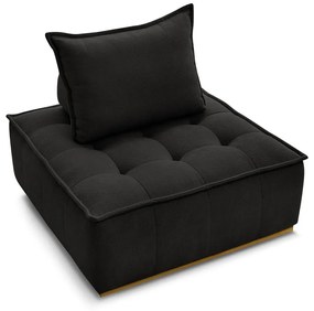 Čierne ženilkové kreslo Elisa – Bobochic Paris