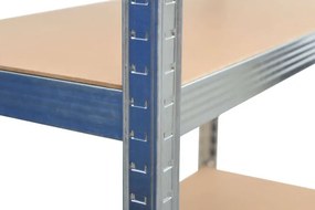 Regál 150x75x30 cm strieborný