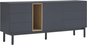 Teulat Corvo komoda do obývačky - Tmavosivá - 180 cm
