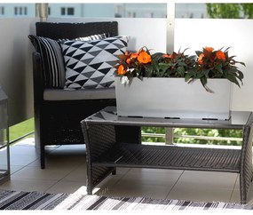 Balkónový truhlík BOUQUET 56 cm biely
