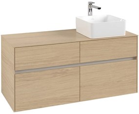 VILLEROY &amp; BOCH Collaro závesná skrinka pod umývadlo na dosku (umývadlo vpravo), 4 zásuvky, 1200 x 500 x 548 mm, Nordic Oak, C04300VJ