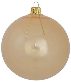 Sklenená ozdoba v medovej farbe