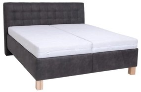 Čalúnená posteľ s matracom a úložným priestorom VIOLET 160x200 cm tmavošedá PO0025