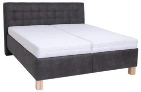 Čalúnená posteľ s matracom a úložným priestorom VIOLET 160x200 cm tmavošedá PO0025