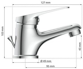Eisl NI075SCR - Umývadlová batéria SPEED biela/lesklý chróm