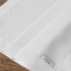 Luxusný obrus Jowita lurex 140 × 180 cm – biela/strieborná