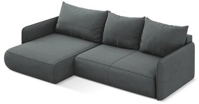 Sivá rozkladacia/s úložným priestorom rohová pohovka (ľavý roh) Nanea – Makamii