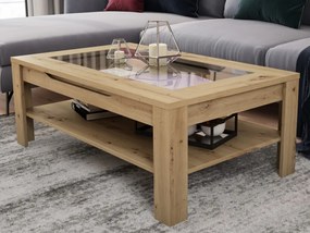 Konferenčný stolík so zásuvkou Roman, dub artisan