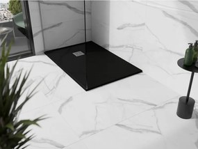 Mexen Stone+, obdĺžniková vanička z minerálneho kompozitu 120 x 90 cm, čierna matná, 44709012