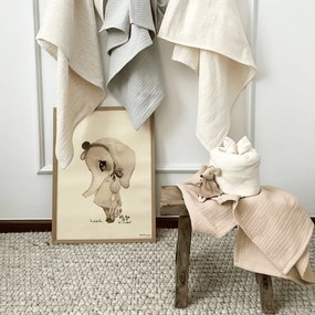 Mušelínová plienka z organickej bavlny marhuľa 70x70 cm