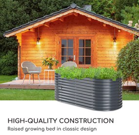 Blumfeldt High Grow, vyvýšený záhon, 200 x 80 x 100 cm, vlnovitý plech, jednoduchá montáž