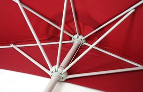 Slnečník polkruh Parla - polyester/hliník - 300cm bordová so stojanom
