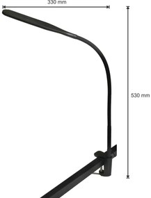 LED Stmievateľná lampa 3v1 LED/10W/230V 3000/4000/6000K CRI 90 čierna