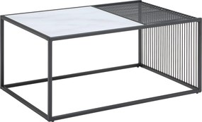 XXXLutz KONFERENČNÝ STOLÍK, čierna, biela, kov, sklo, 90/60/40 cm Livetastic - Stolíky do obývačky - 002465006301
