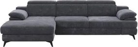 XXXLutz ROHOVÁ SEDAČKA, textil, tmavosivá Livetastic - Sedačky - 000552063714