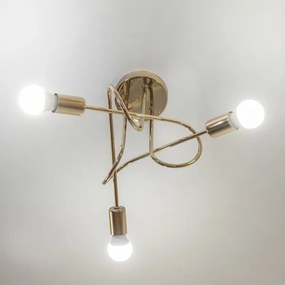 Prisadený luster OXFORD 3xE27/15W/230V zlatý