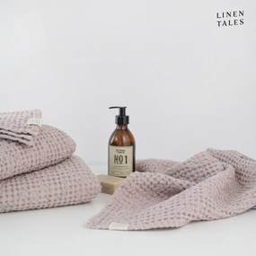 Svetloružové uteráky a osušky v súprave 3 ks Honeycomb - Linen Tales