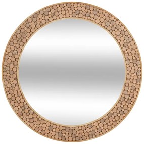 Atmosphera - Nástenné zrkadlo ANOKI pr. 99 cm eukalyptus