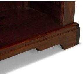 furniture-nabytek.cz - Masívna knižnica Catana z borovicového dreva, lakovaná, hnedá – 97×38×200 cm