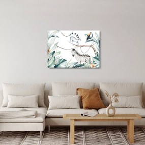 Sklenený obraz - Exotické zvieratká (70x50 cm)