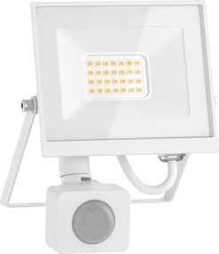 Mexen Luxpro+ LED reflektor s pohybovým senzorom, 20W, studená - 6500K, 2200 lm, biela - L236-020-65-20