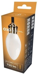 LED žiarovka E14 C35 FL 6W teplá biela