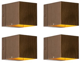 Sada 4 inteligentných nástenných svietidiel tmavo bronzová 8 cm vrátane WiFi G9 - Transfer
