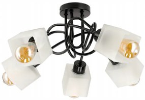 BERGE LED stropná lampa LOFT - 5xE27 - CUBE WHITE