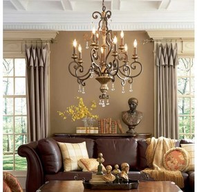 Quoizel QZ-MARQUETTE9 - Luster na reťazi MARQUETTE 9xE14/60W/230V