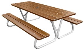 Záhradný stôl s lavicami HALLON, 1800x600x1300 mm