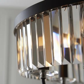 Endon 100711 - Luster na reťazi CHESTERFIELD 6xE14/6W/230V priemer 55 cm čierna