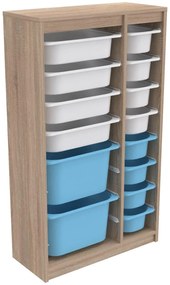 Organizér na hračky Dremonka 6 (dub sonoma + biela + modrá). Akcia -22%. Vlastná spoľahlivá doprava až k Vám domov. 1124288