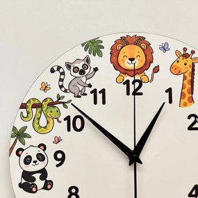 Detské nástenné hodiny so zvieratkami | TIKARI: 30 cm 4797-115355 HLC91090