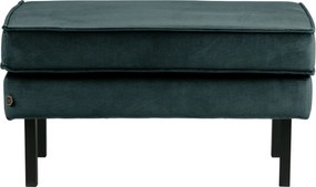 BePureHome Rodeo zamatový ottoman - Zelenomodrá