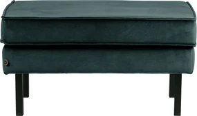 BePureHome Rodeo zamatový ottoman - Zelenomodrá